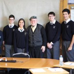 Pinchas Gutter with students from Grade 10 History